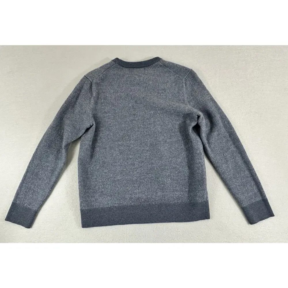 Banana Republic Men's Italian Merino By Baruffa Crew Neck Blue Sweater Size‎ Lg
